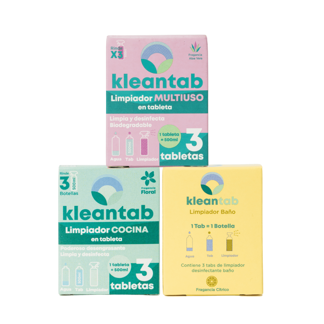 Kit de tabletas Kleantab refill multiset multiuso, baño y cocina