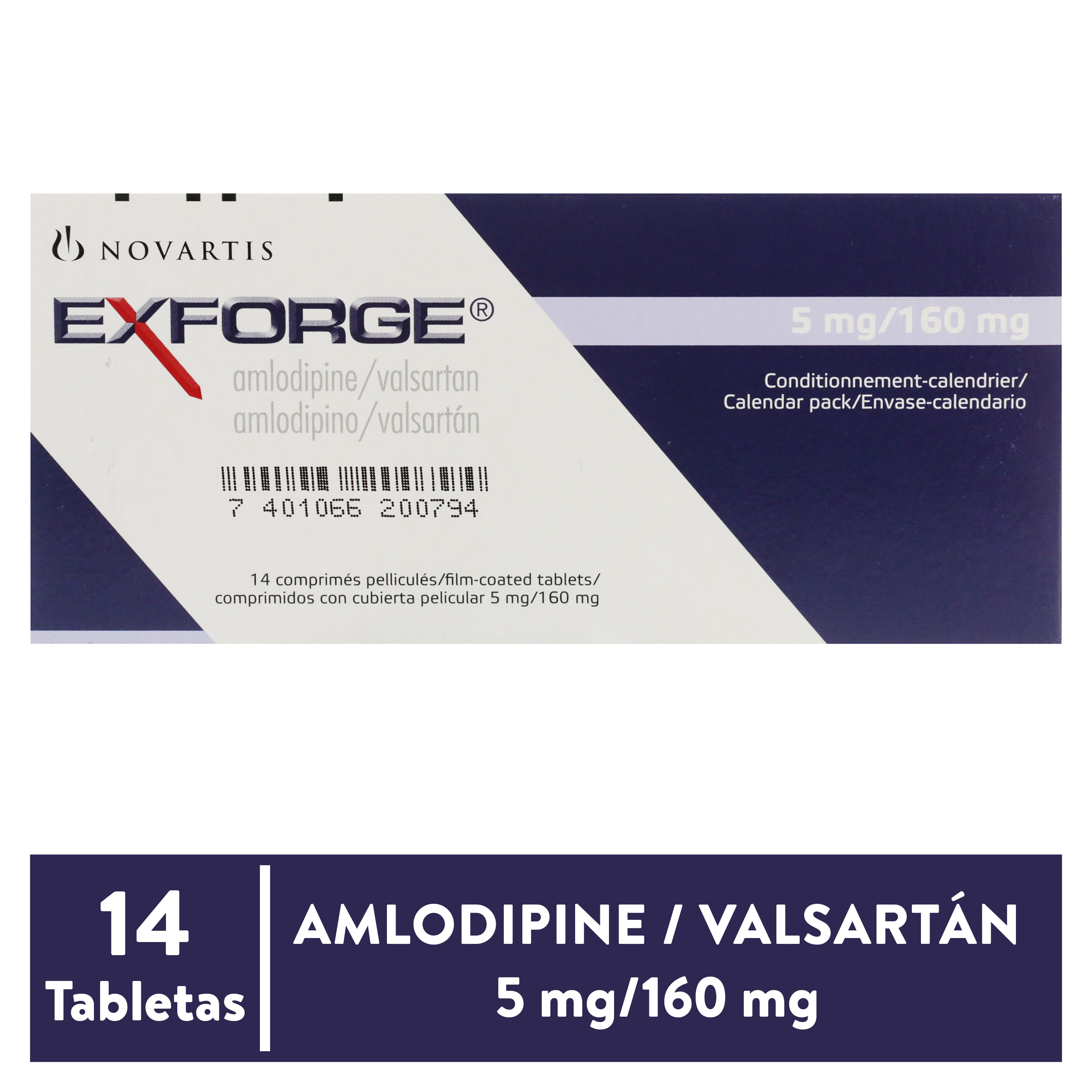 Exforge 5 mg/160 mg x 14 comprimidos