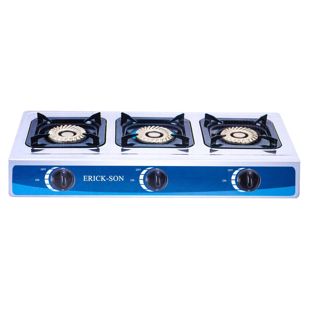 Cocina de gas Erickson HTG3092 de mesa 3 quemadores