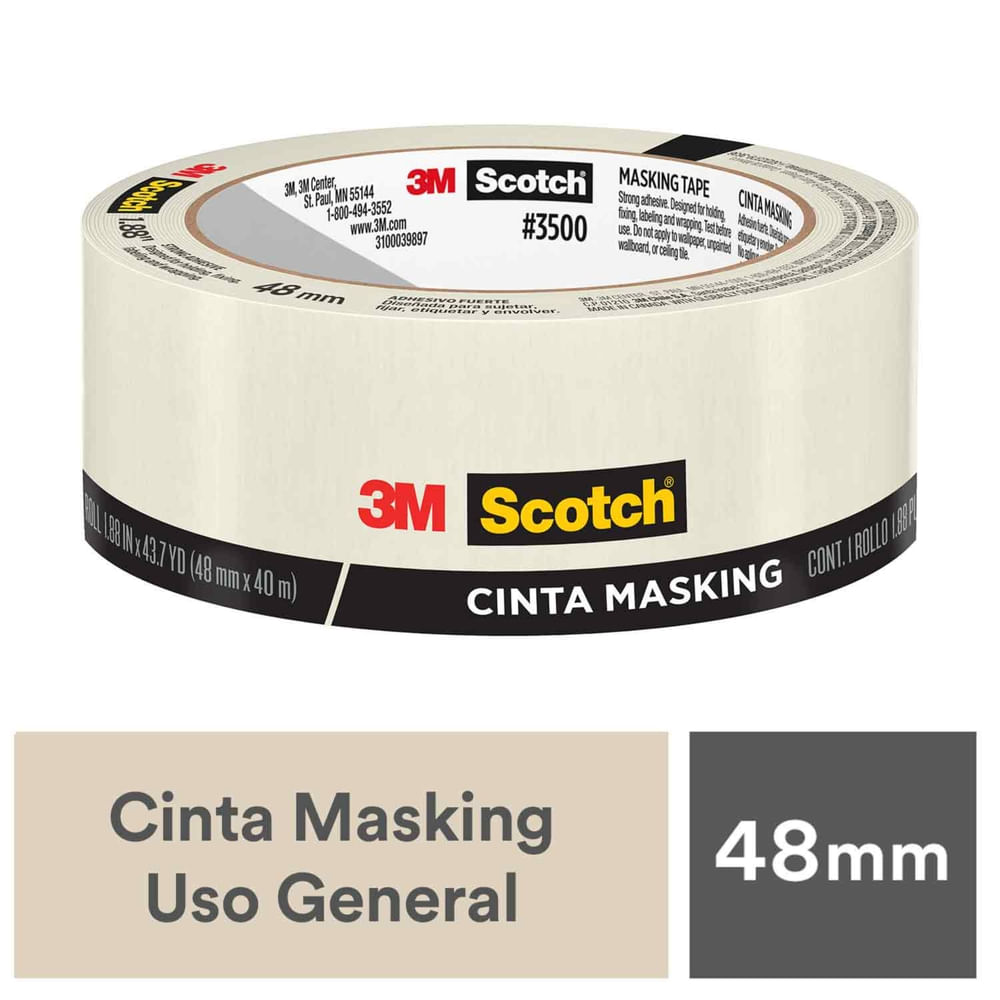 Cinta Masking Scotch Blanco - 1Ud