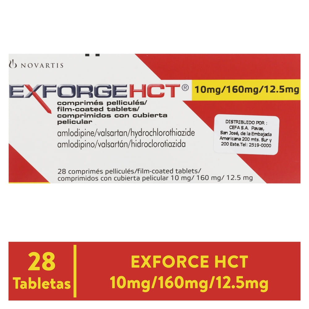 Exforge HCT 10/160/12.5 mg x28