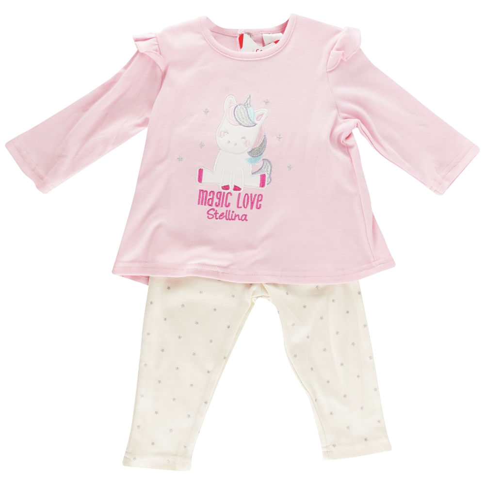 Pijama para bebé niña Stellina R6872 - Talla 0-12M