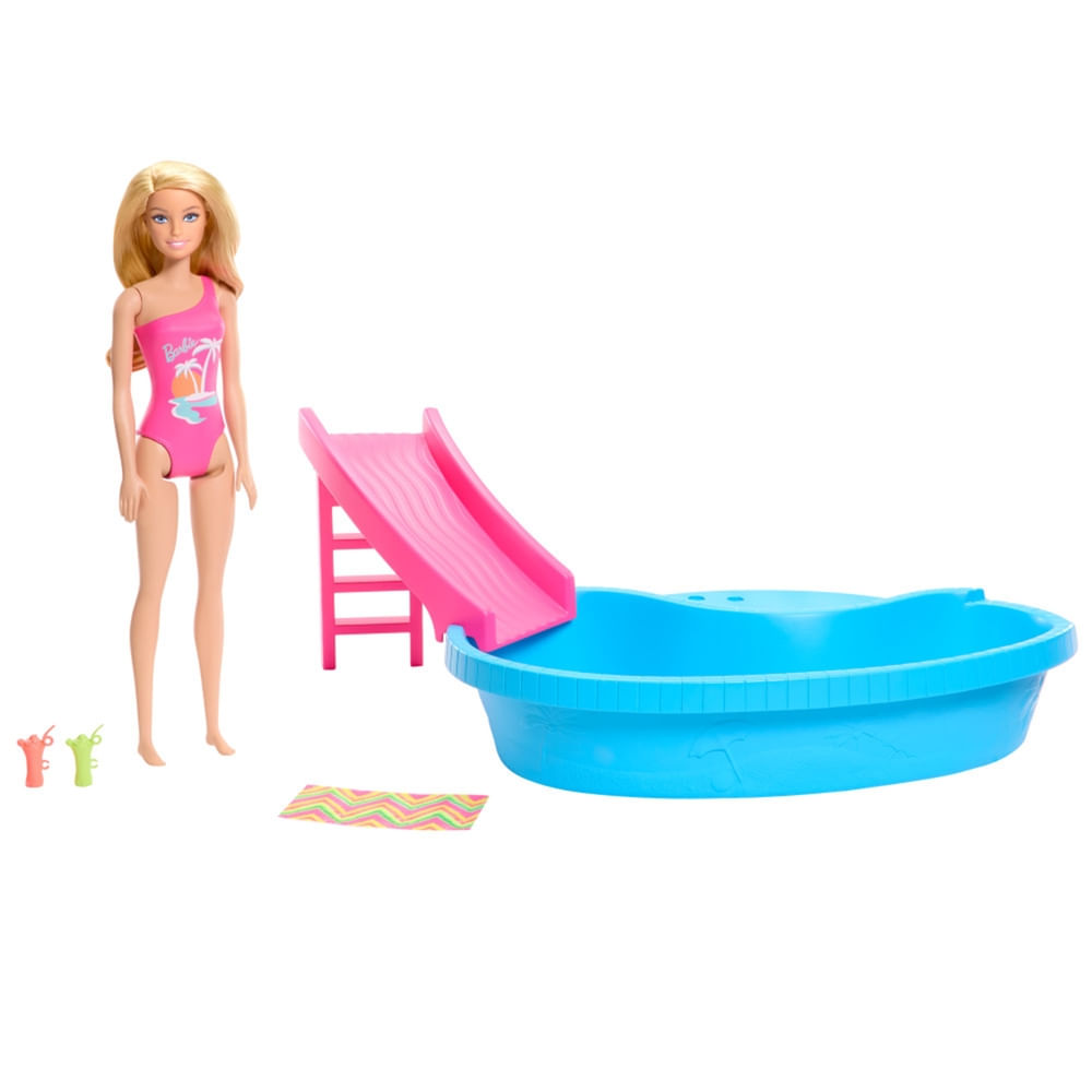 Set Barbie piscina glam con muñeca