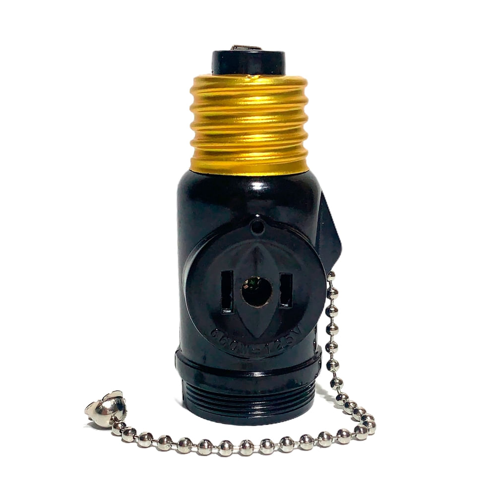 Porta Bombillo Voltage con cadena y 2 salidas