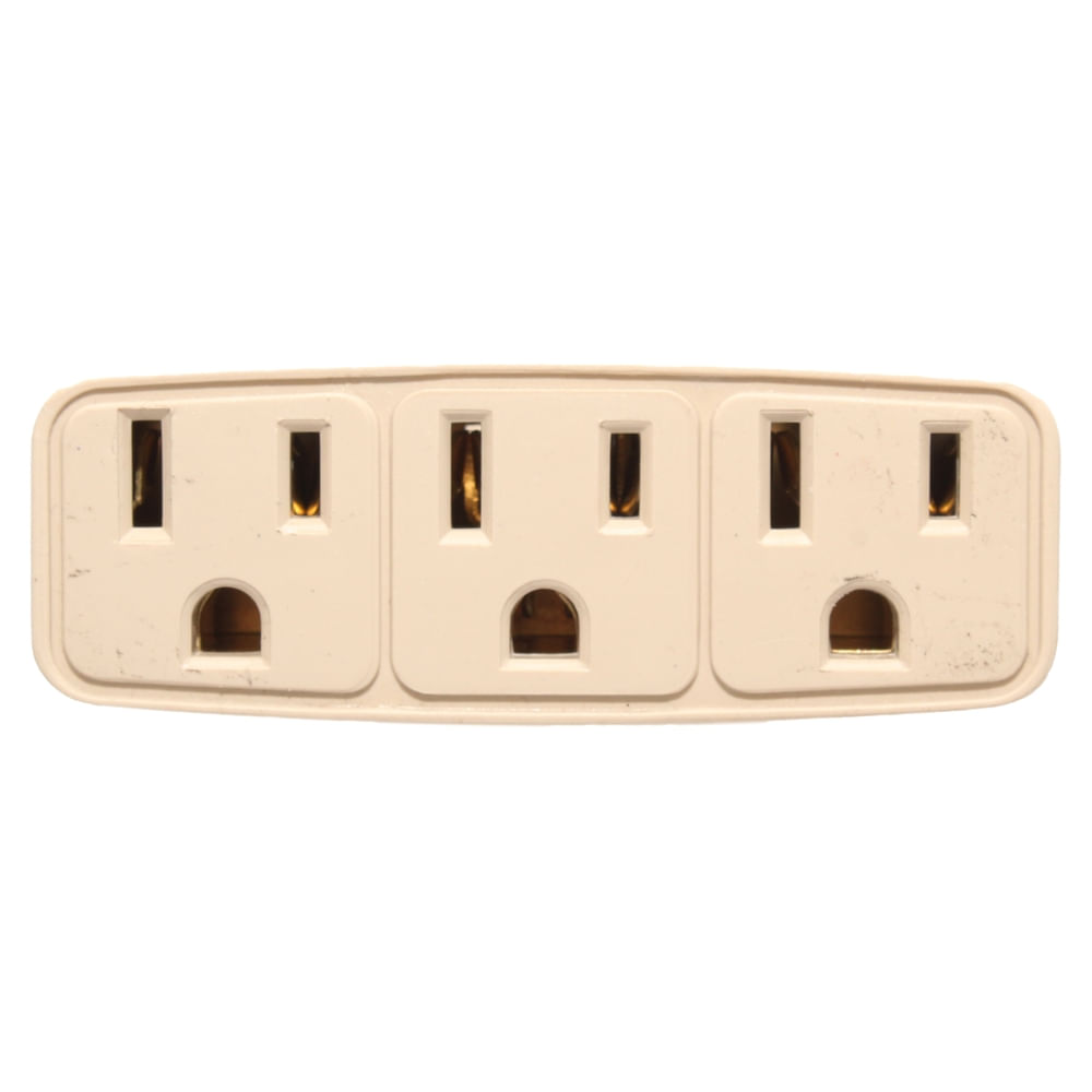 Enchufe Multiple De 3 Salidas Polarizado