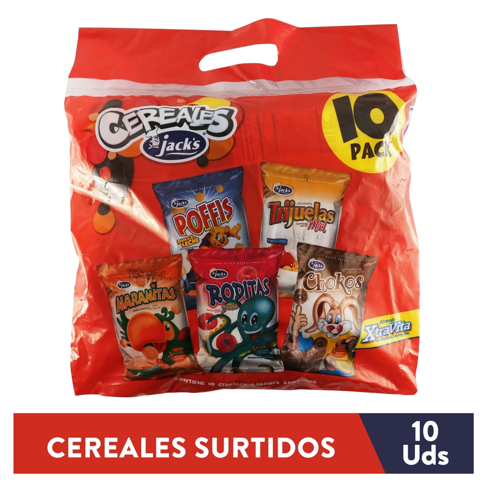 Cereales Jack's sabores surtido 10 pack - 250 g