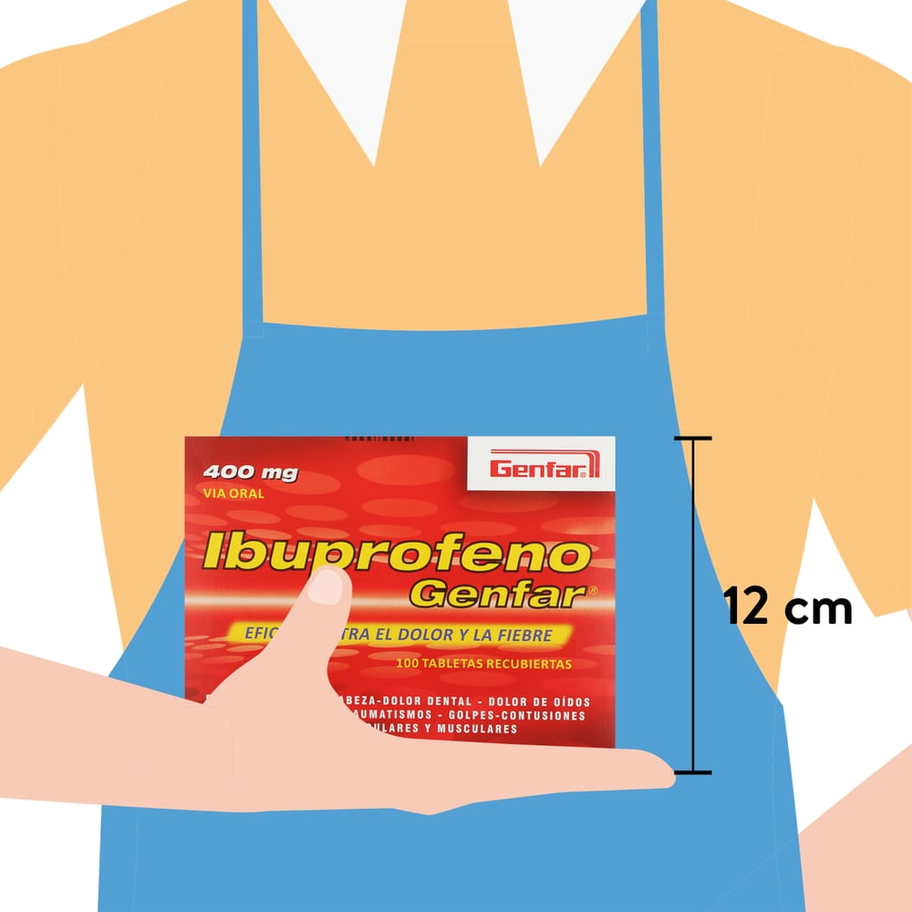 Ibuprofeno G 400Mg, Precio indicado por unidad