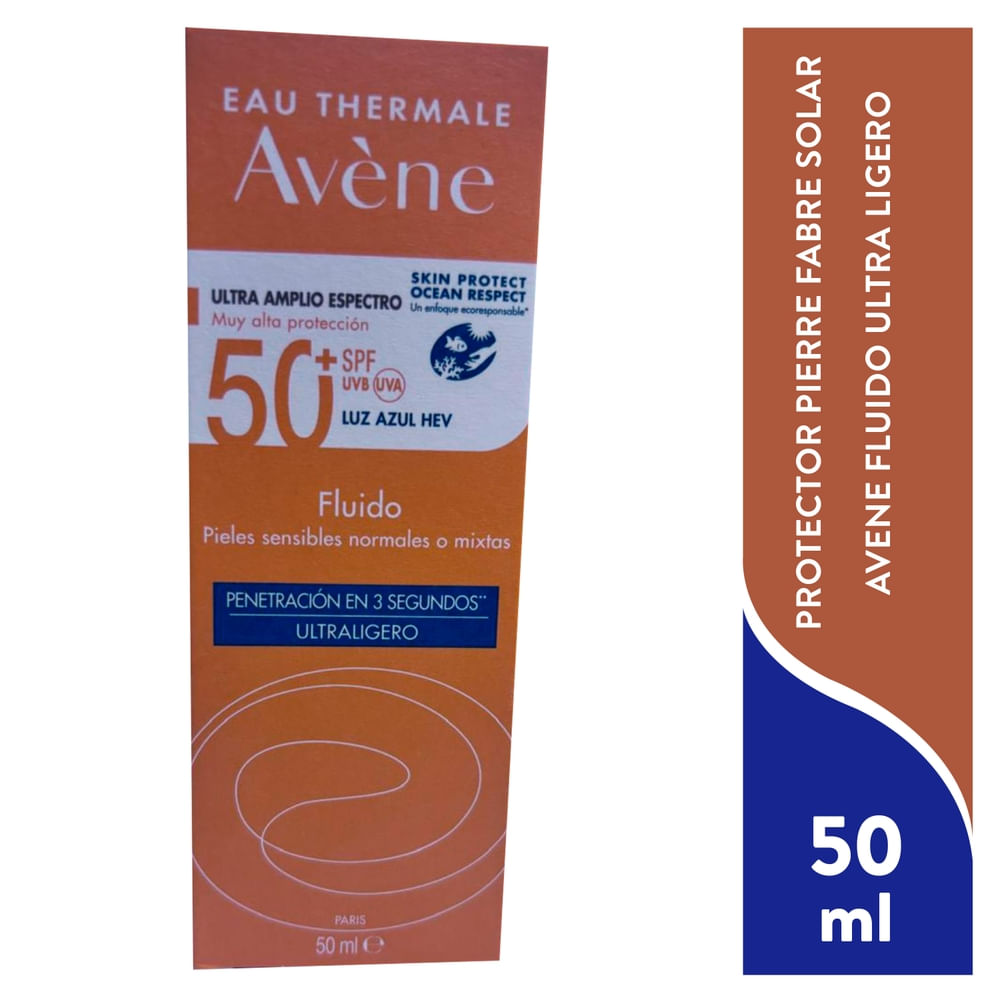 Protector Pierre Fabre Solar Avene Fluido Ultra Ligero - 50 ml