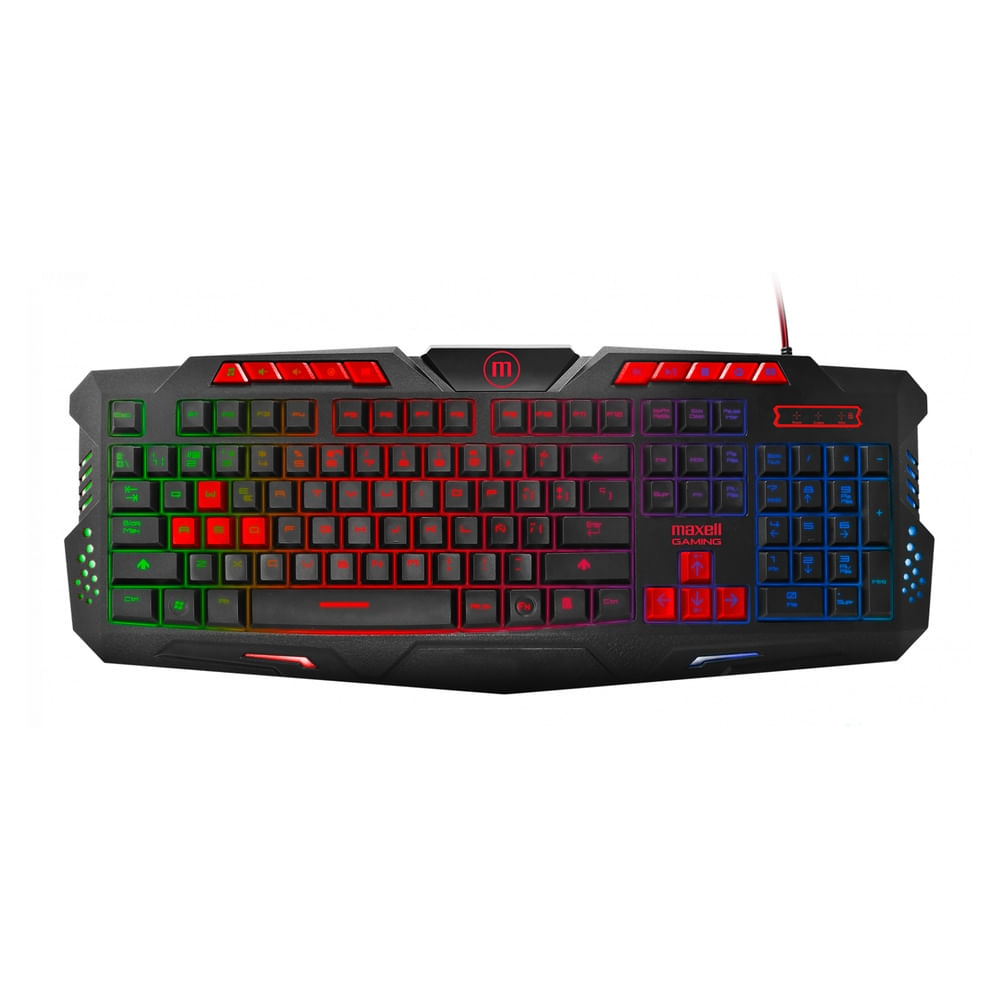 Teclado gamer Maxell con luces LED Colores RGB