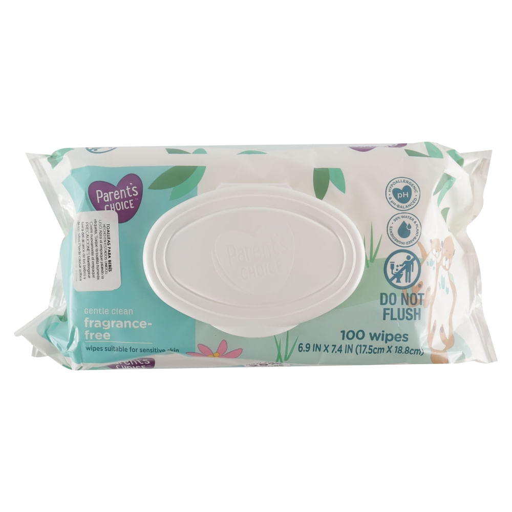Toallitas húmedas Parent´s Choice sin fragancia 3 pack - 300 Uds