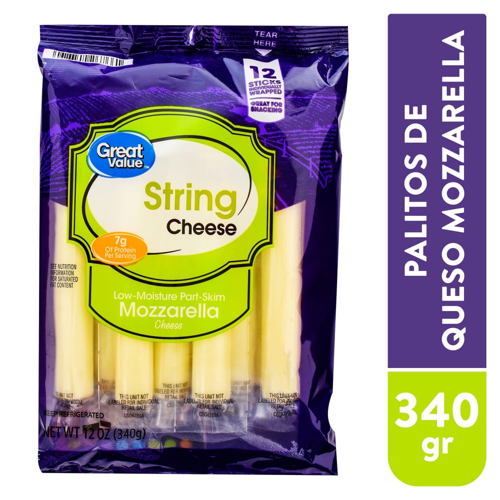 Palitos De Queso Great Value Mozzarella - 340 g