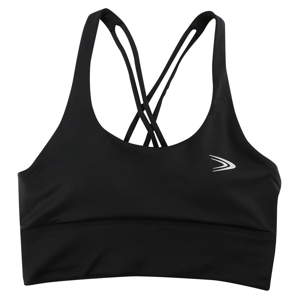 Top deportivo para dama Jugados color negro - Talla S