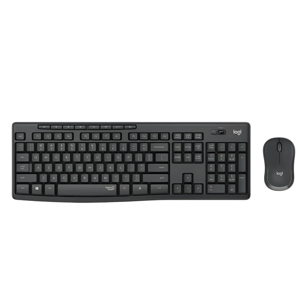 Teclado y mouse Logitech silencioso color negro