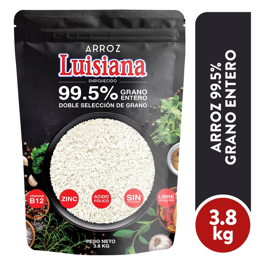 Arroz Luisiana 99.5% grano entero - 3800 g