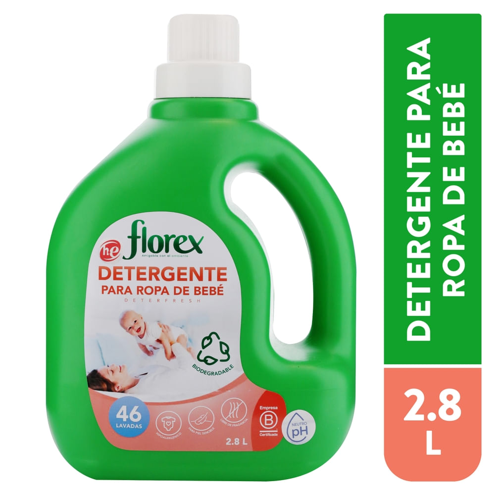 Detergen líquido Florex ropa bebé - 2800 ml