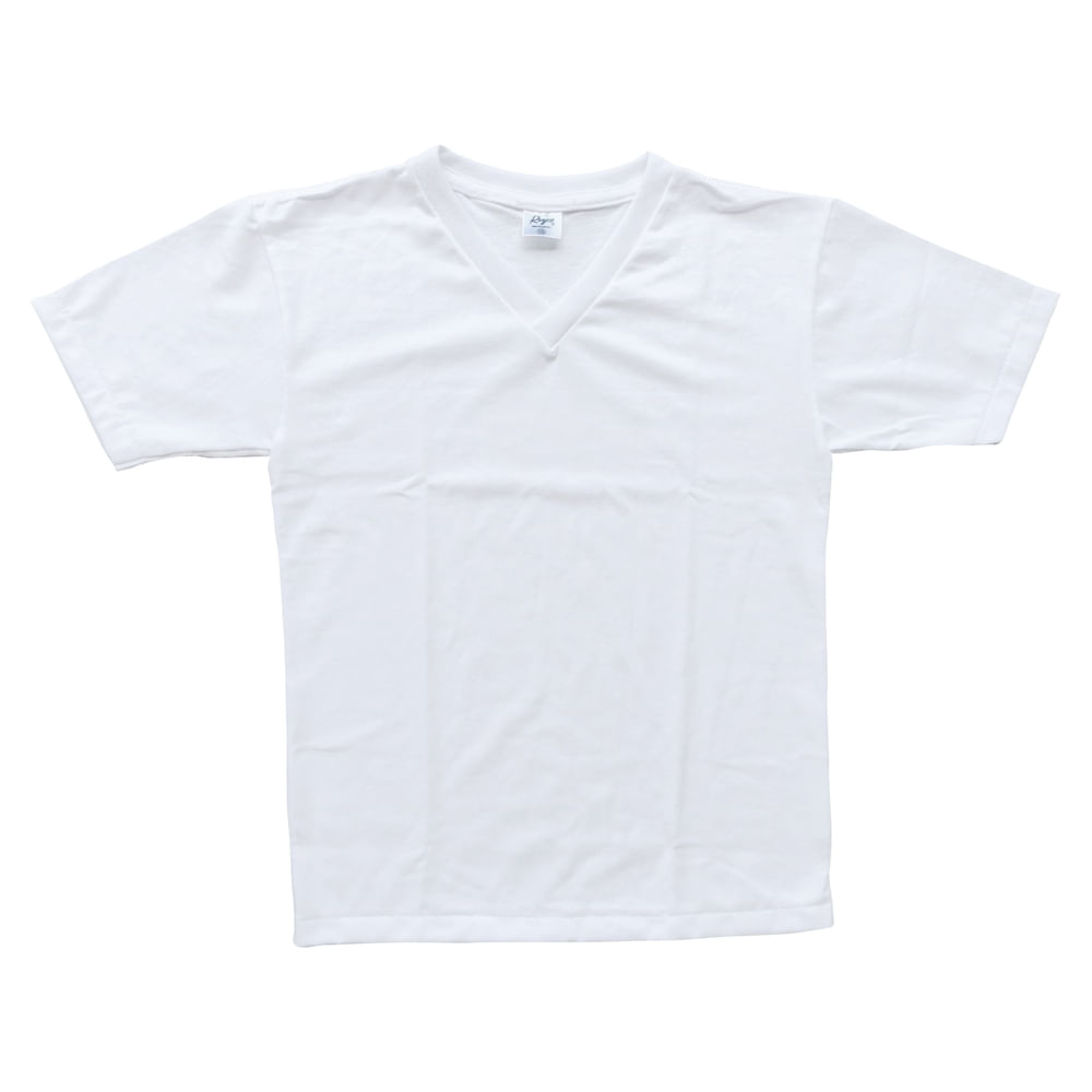 Tshirt Reyco Niño Cuello V, Color Blanca -Talla 10