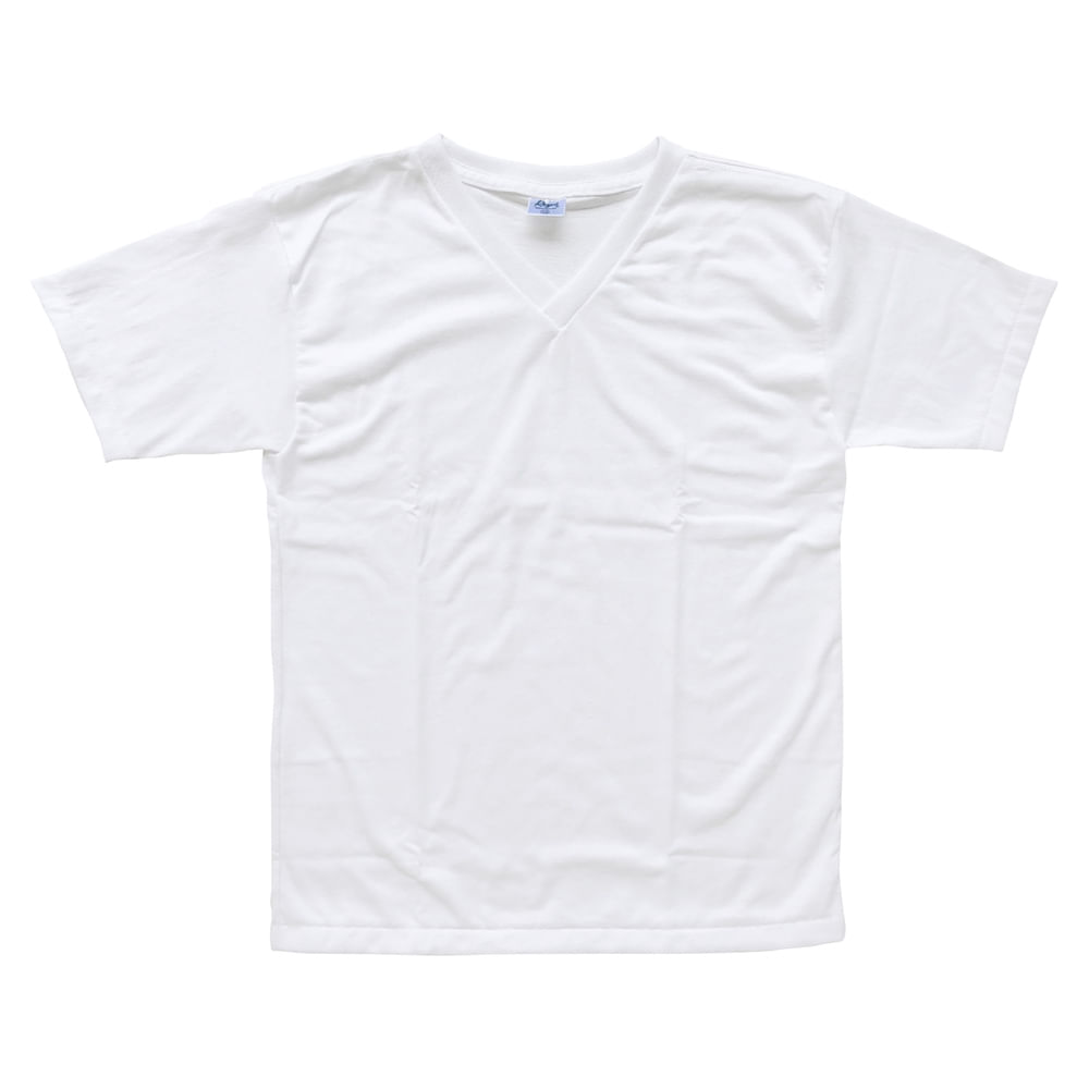 Tshirt Reyco Niño Cuello V, Color Blanca -Talla 12