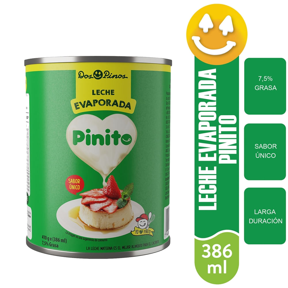Leche Evaporada Dos Pinos en lata - 410 g