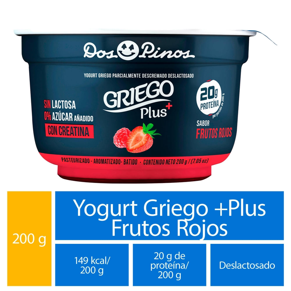 Yogurt griego Plus frutos rojos – 200 g