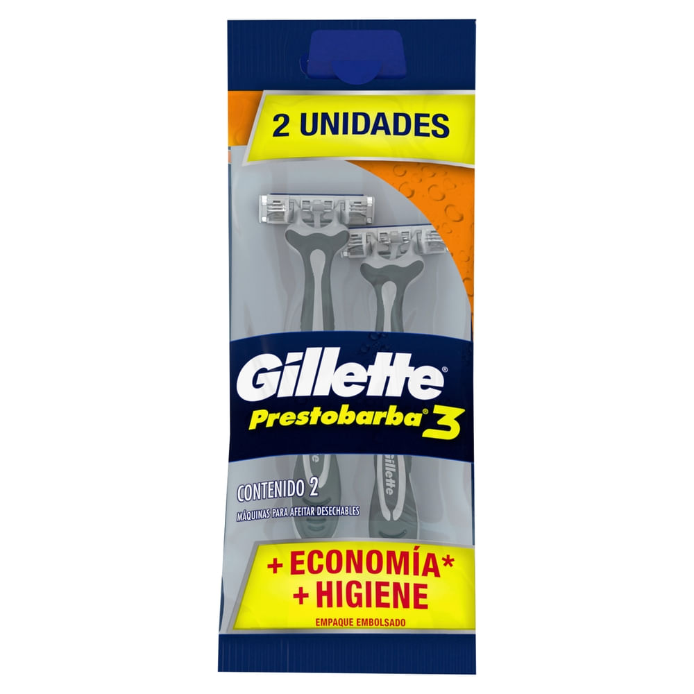 Prestobarba Gillette 3 extra suave -2 uds