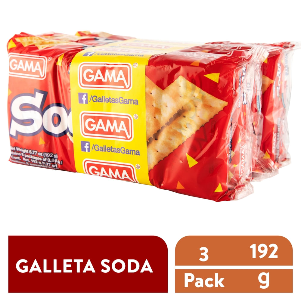 Galleta Gama soda 3 Pack - 576 g