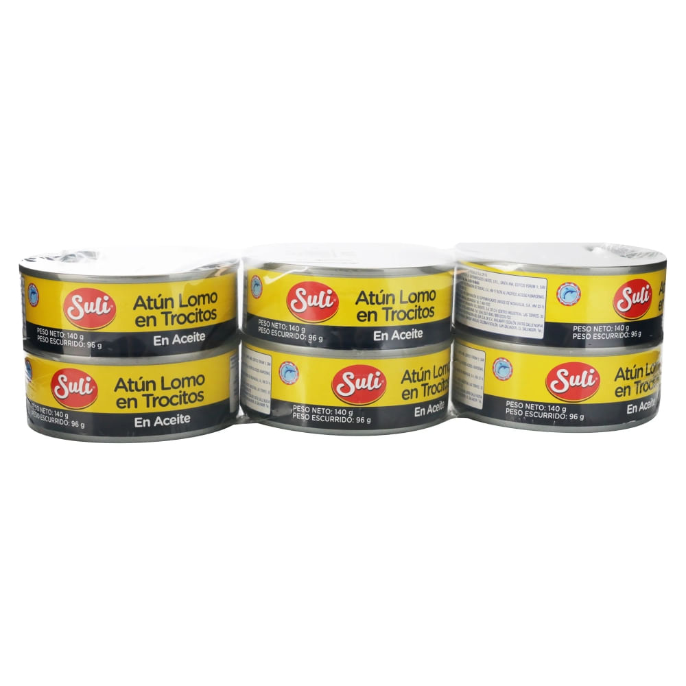 Atún Suli Trocitos En Aceite 6 PACK - 840 g