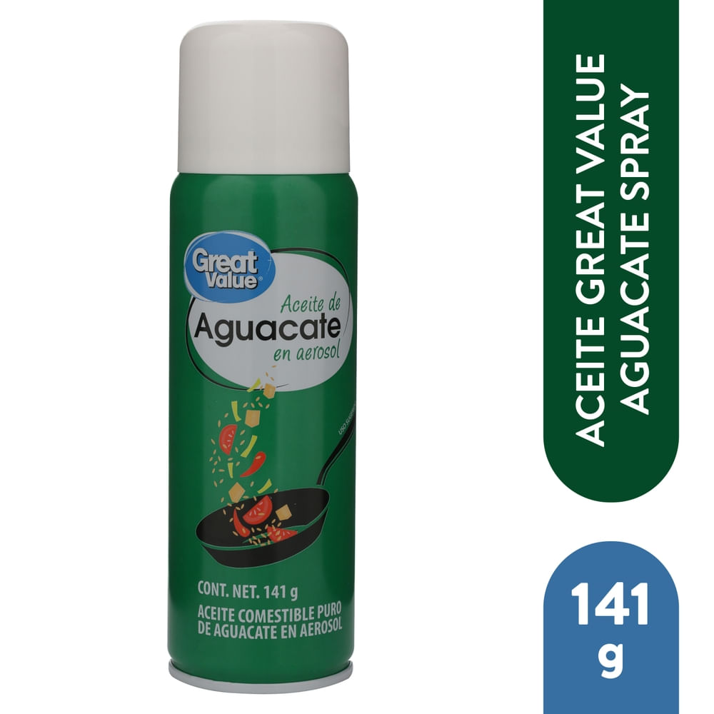 Aceite De Aguacate Great Value En Aerosol - 141 g