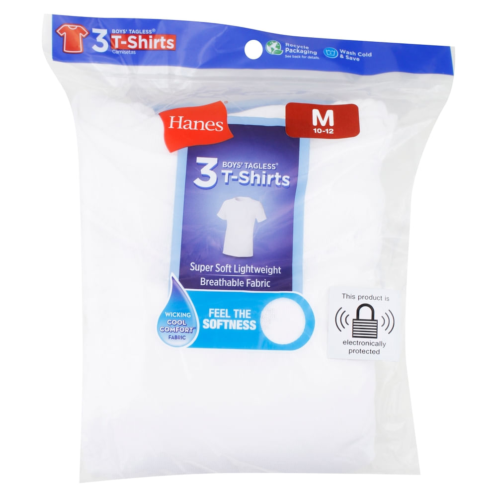 P3 Playera Nino C Redond Hanes Blanco M