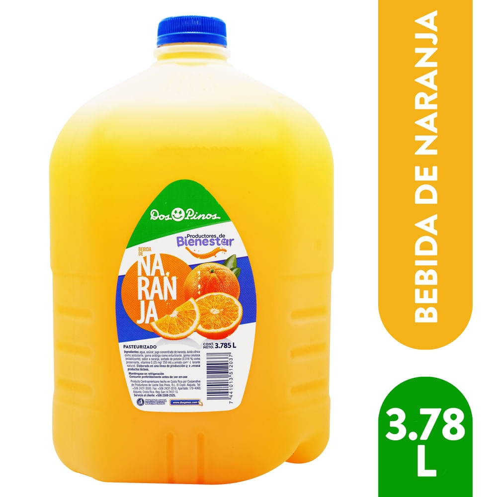 Bebida Dos Pinos sabor naranja - 3.78 L