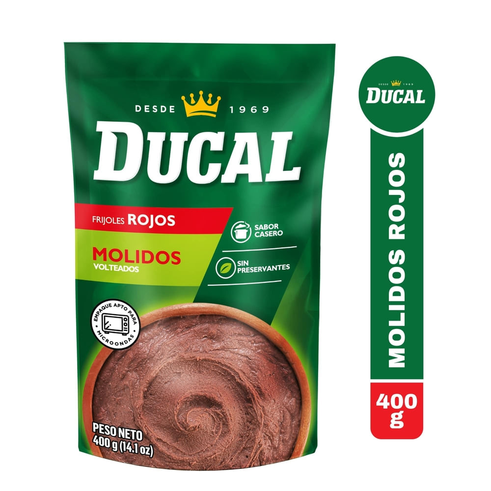 Frijoles volteados Ducal molido rojo doypack - 400 g