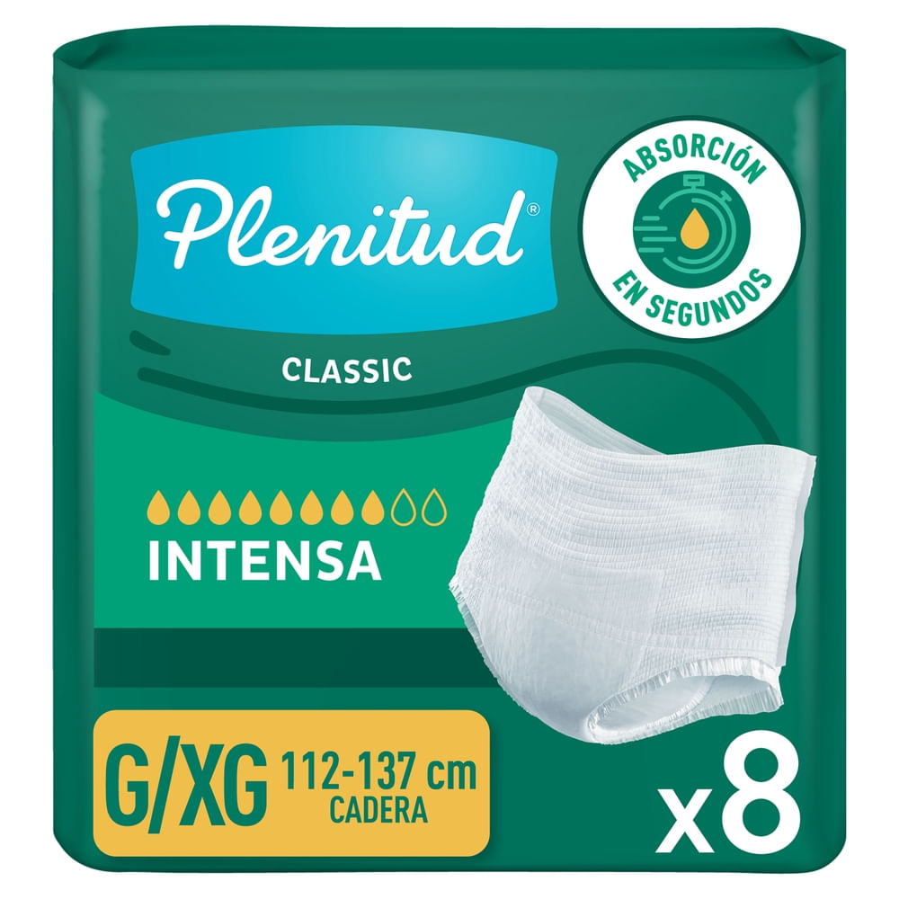Pants Desechables para Adulto Plenitud Classic G/XG - 8 Unidades