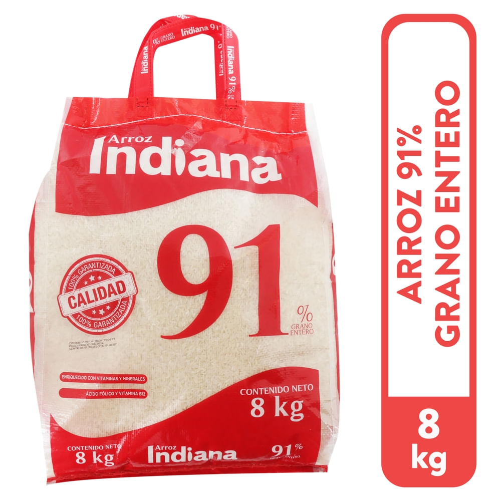 Arroz Indiana 91% grano entero - 8000 g