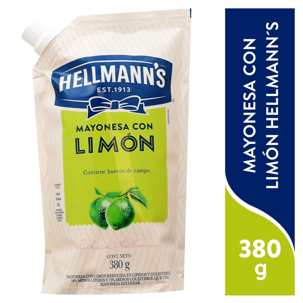Mayonesa Hellmann's limón doypack - 380 g