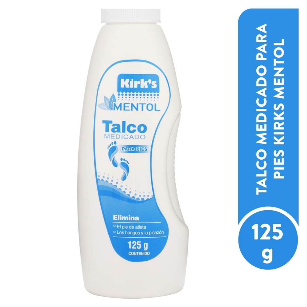Talco Kirk con mentol medicado - 125 g