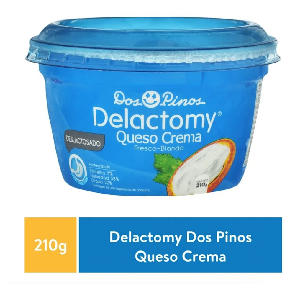 Queso crema Dos Pinos delactomy - 210 g