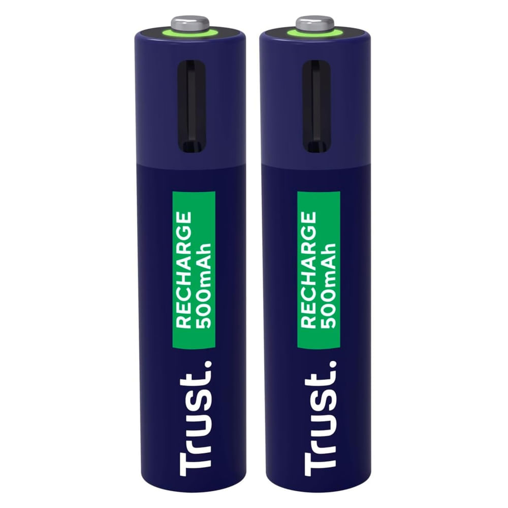 Pila Trust AAA Recargable Usb C azul