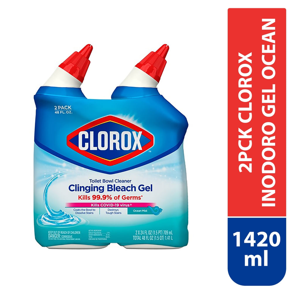 2pck Clorox Inodoro Gel Ocean 1420ml