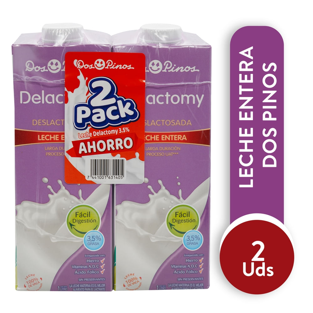 Leche Delactomy Dos Pinos 3.5% 2Pack - 946ml