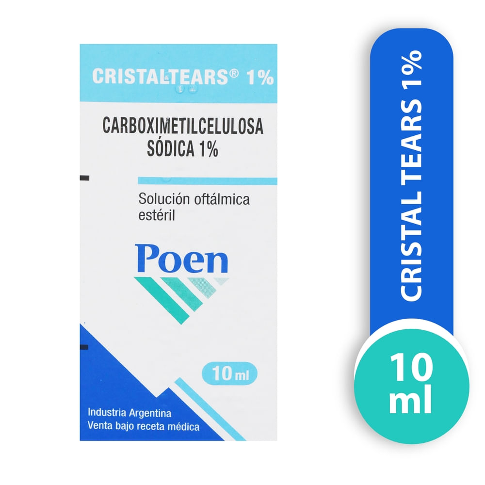 Gotas oftálmicas Cristal Tears 1% - 10 ml