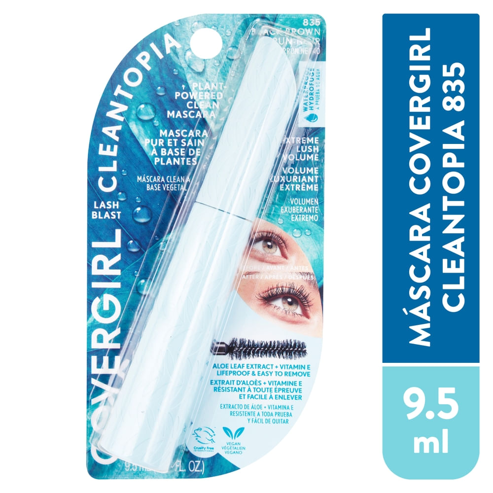 Máscara Covergirl CleanTopia Waterproof Black Brown - 9.5 ml