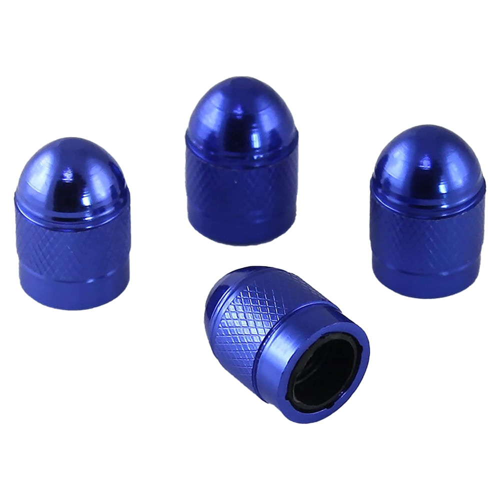 Accesorio para auto Slime tapas para válvula aluminio azul - 4 Uds
