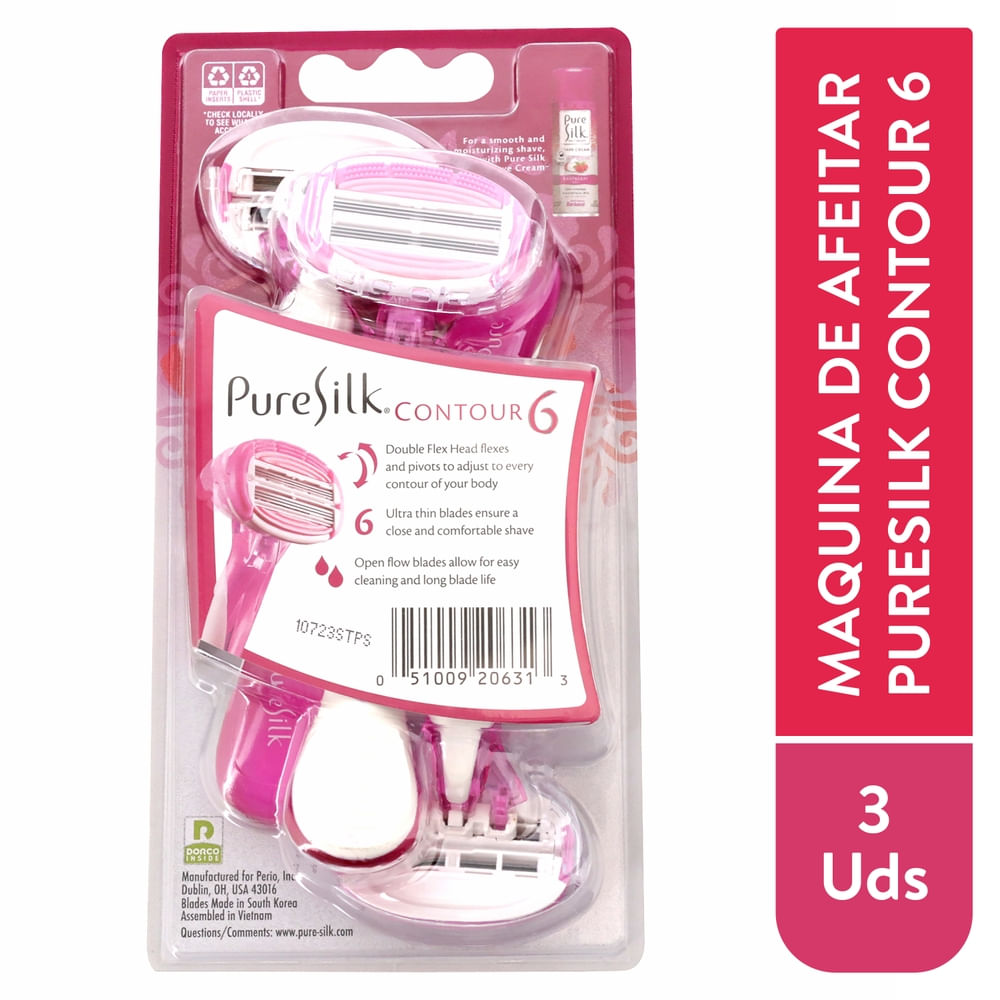 Rasuradora Pure Silk Fem 6Hoj Premiun 4U