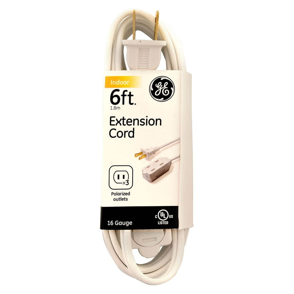 Extension Electrica General Electric 6ft color blanca - 1.8mts