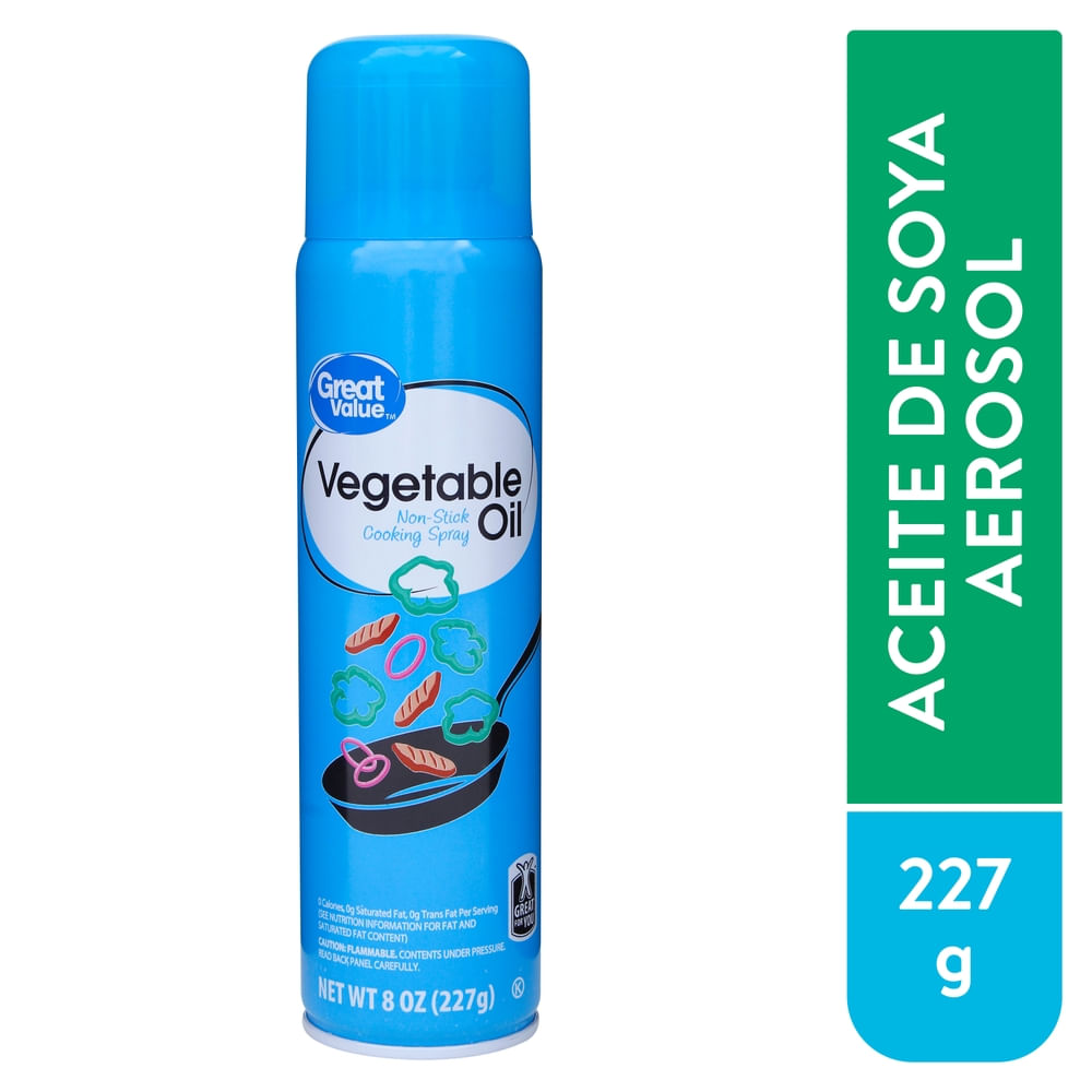 Aceite Great Value Soya Aerosol - 227 g