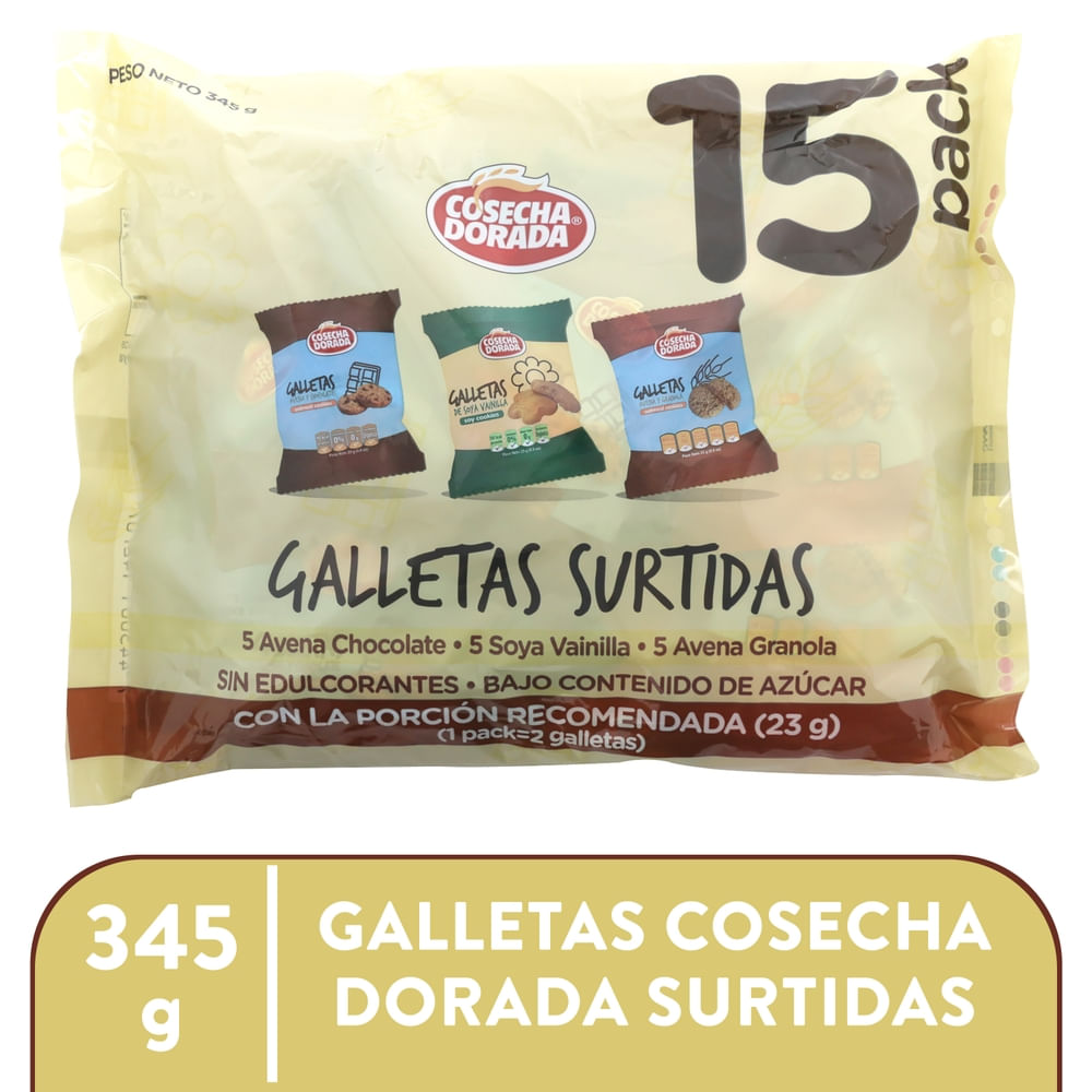Galleta surtida Cosecha Dorada 15 unidades - 345 g