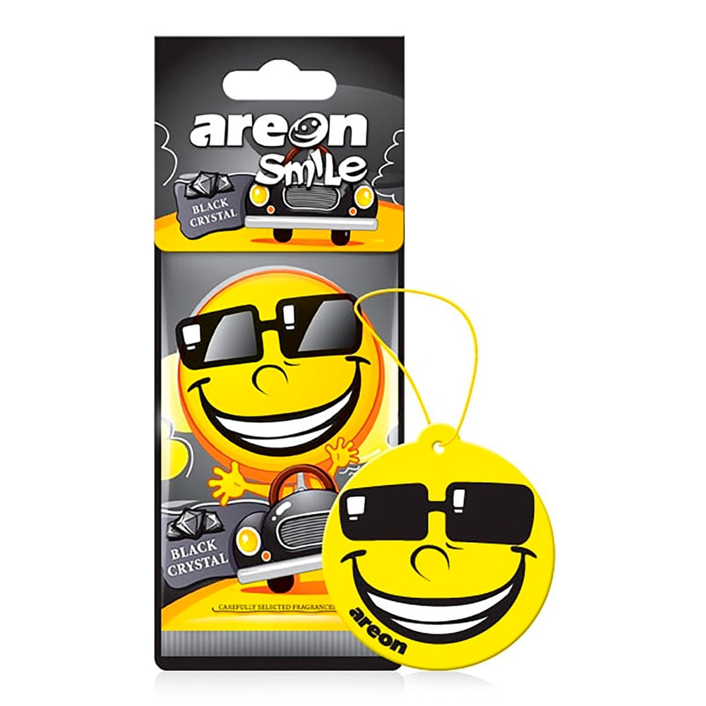 Aromatizante Areon Para Carro Papel Smile Black Crystal