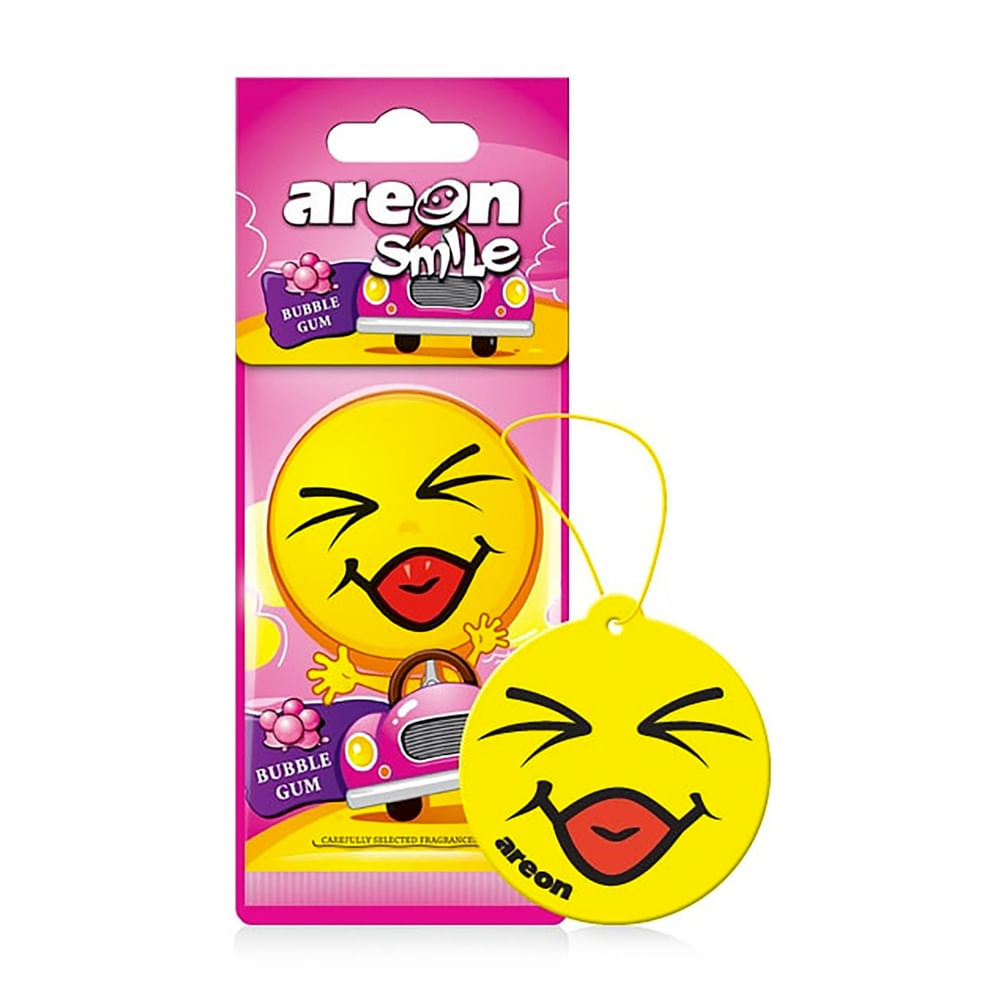 Aromatizante Areon Para Carro Papel Smile Bubble Gum