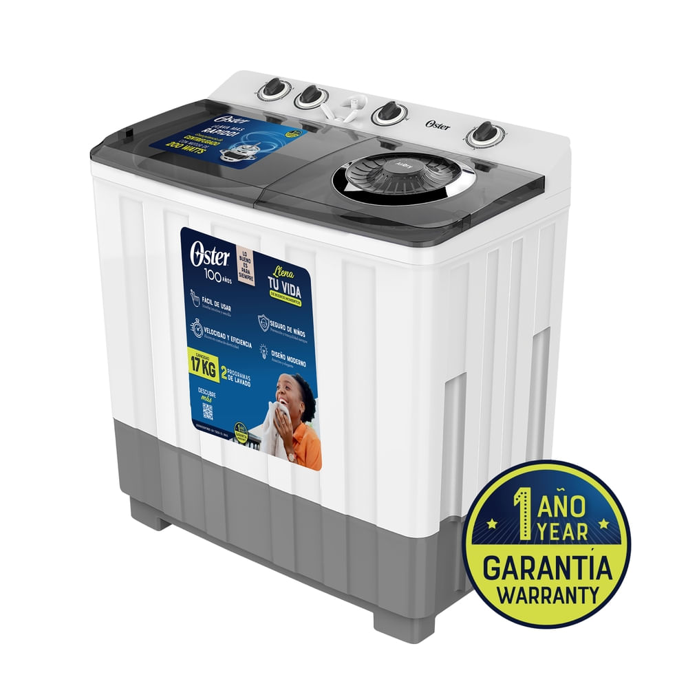 Lavadora Semi Automática OSTER OS-SAWMK0017W capacidad 17 kg