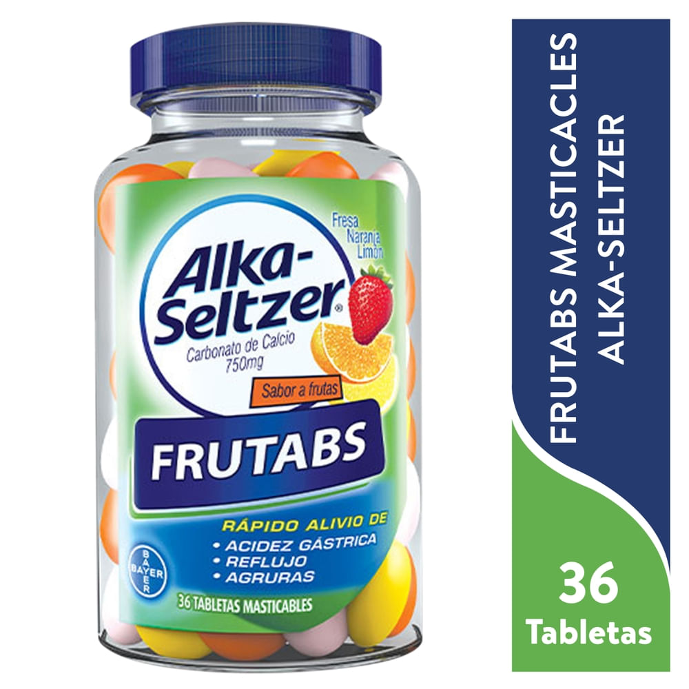 Antiácido Alka Seltzer frutabs masticables - 36 Uds