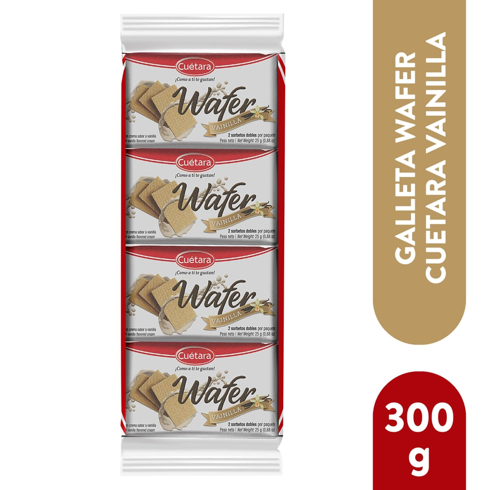 Galleta Wafer Cuétara Sorbeto Sabor Vainilla 12Uds - 300g